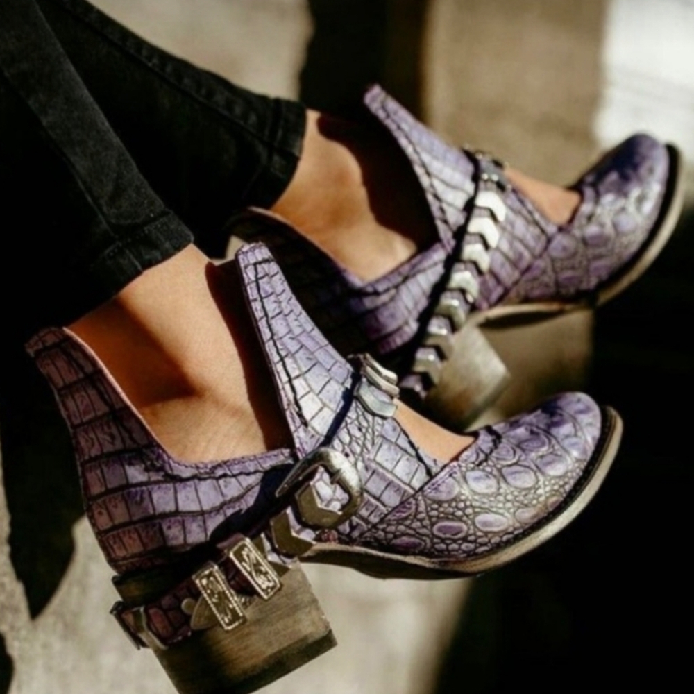 Freebird Blade Purple Croco size 6
